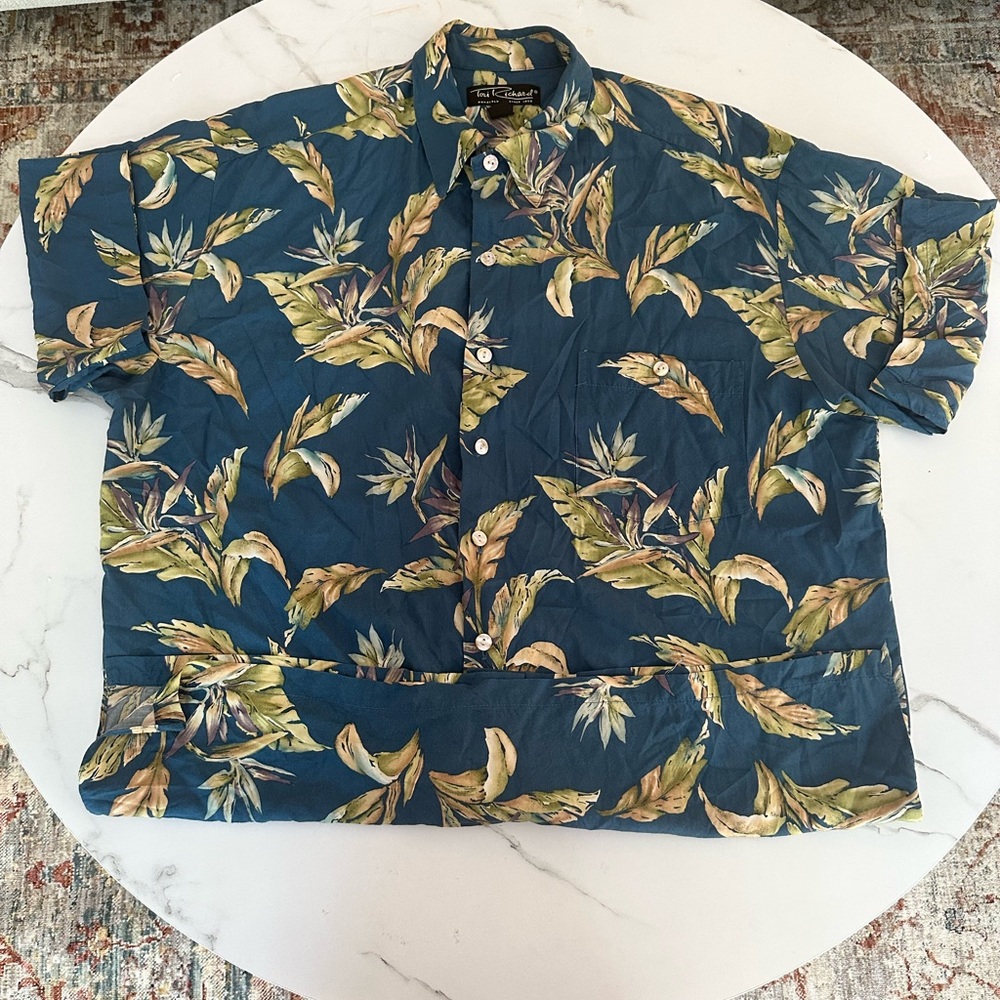 BEAUTIFUL TORI RICHARD MEN'S SHIRT  * TROPICS *    " SZ LARGE